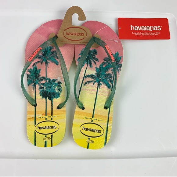 Havaianas Shoes - Havaianas Palm Tree Jelly Flip Flops Pollen Yellow 9/10